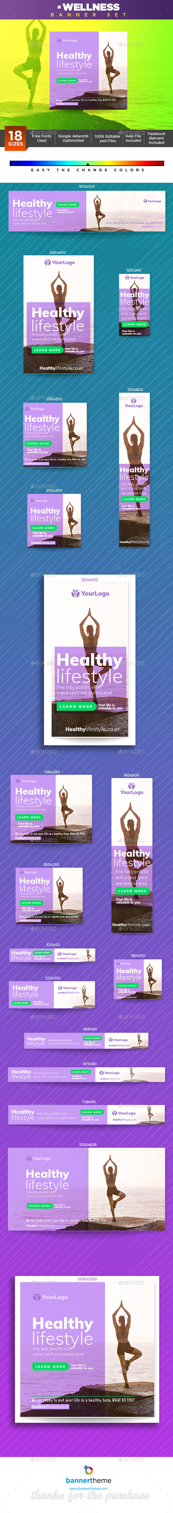 Wellness Banner - Banners & Ads Web Elements