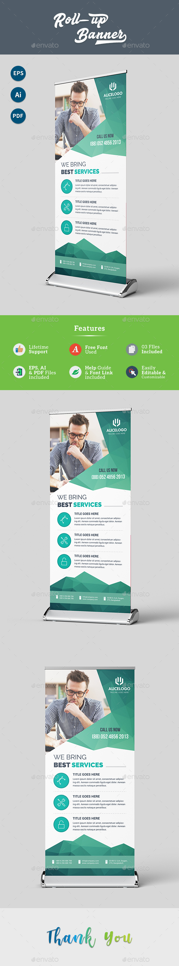 Roll-Up Banner - Signage Print Templates