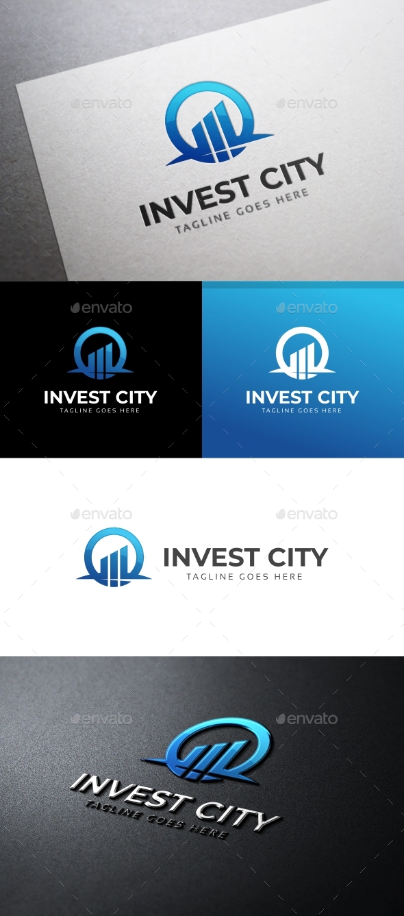 Invest City Logo Template - Symbols Logo Templates