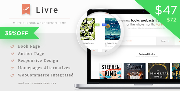 Livre - WooCommerce Theme For Book Store - WooCommerce eCommerce