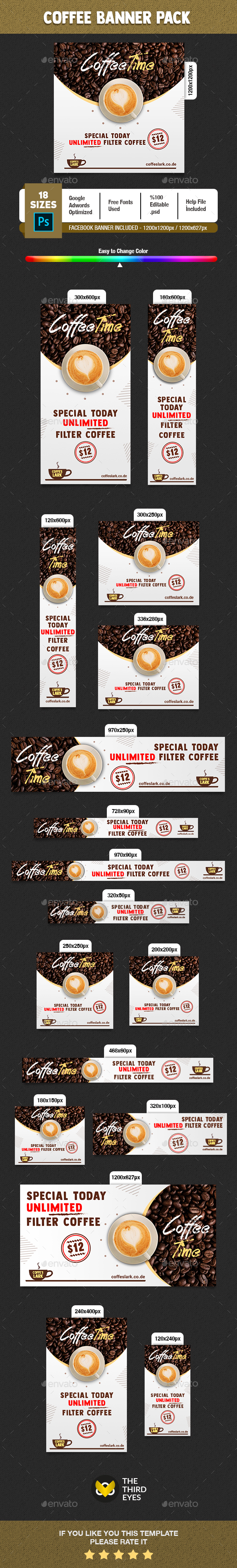Coffee Banner - Banners & Ads Web Elements