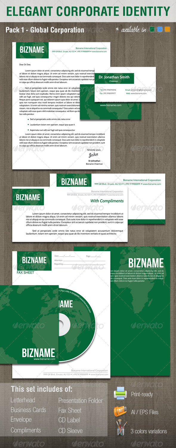 Elegant Corporate Identity System - V1 - Stationery Print Templates