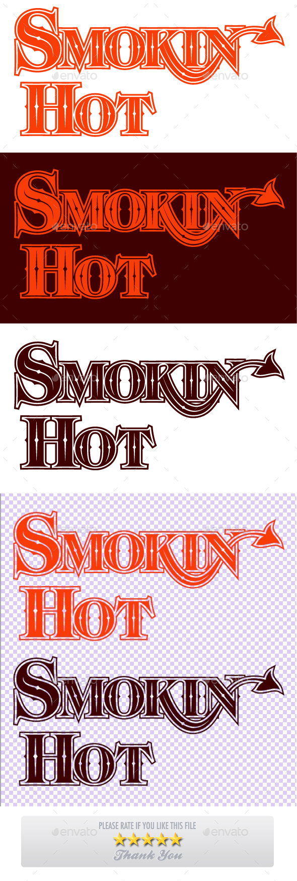 Smokin Hot Hand Drawn Lettering Design - Miscellaneous Vectors