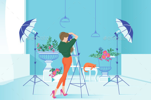 Photo Studio Interior - Miscellaneous Vectors