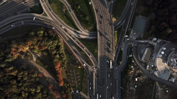 Aerial Recording of Kyiv Cityscape