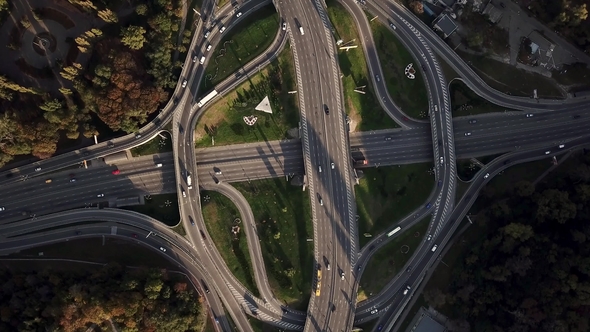 Aerial Recording of Kyiv Cityscape