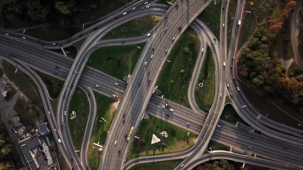 Aerial Kyiv Cityscape