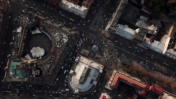 Aerial Kyiv Cityscape