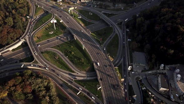 Aerial Kyiv Cityscape