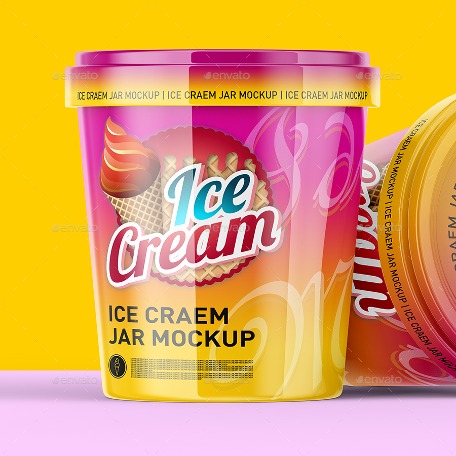 Download Ice Cream Jar Mockup by idaeway | GraphicRiver