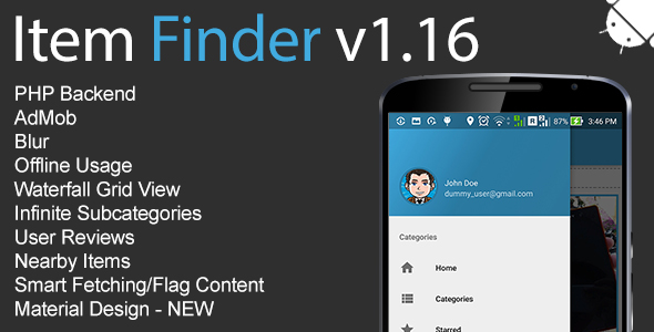 Item Finder MarketPlace Full Android Application v1.16 - CodeCanyon Item for Sale