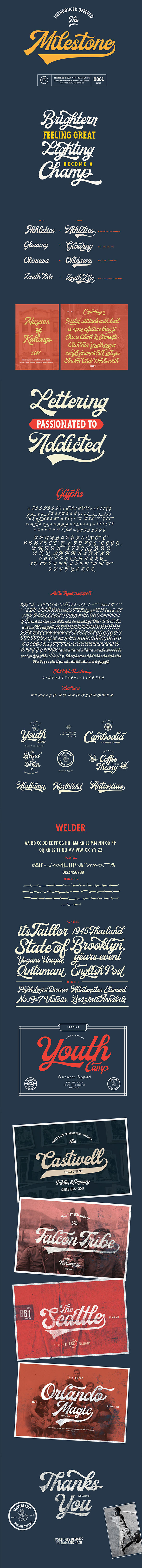 Milestone Font Duo - Script Fonts