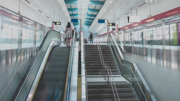 Subway Station And Unrecognizable People alt