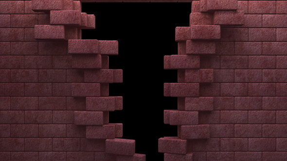 Red Bricks Wall Reveal