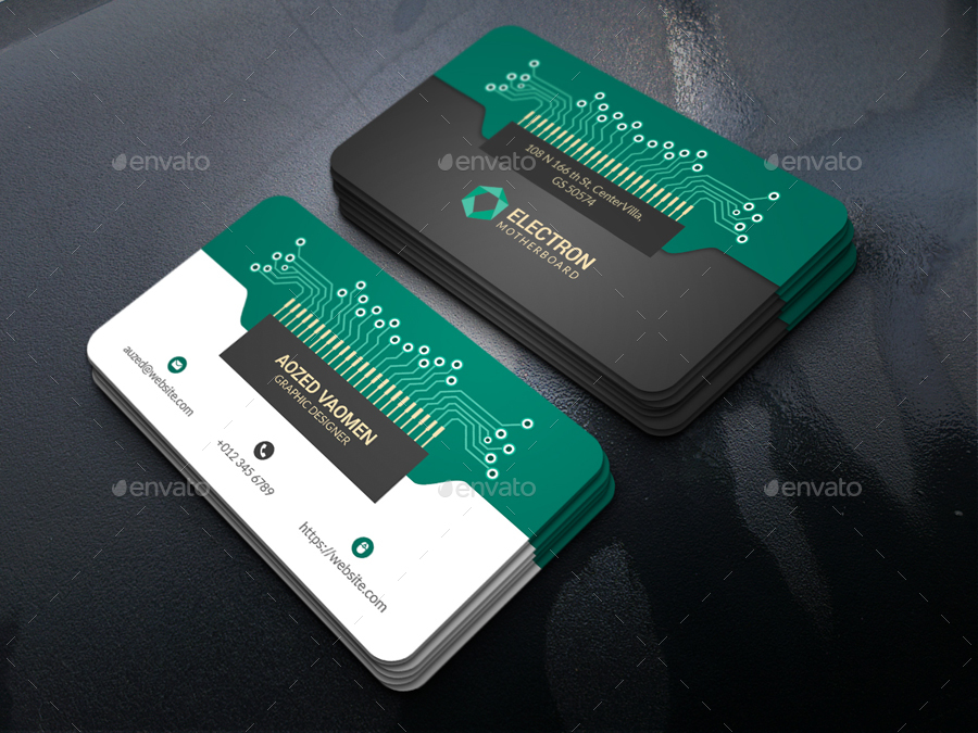 Electronics Business Card By Axnorpix