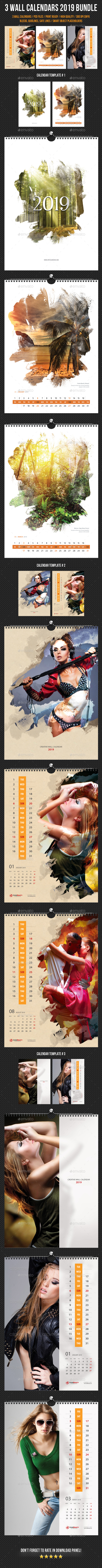 Creative Wall Calendars 2019 Bundle 3 - Calendars Stationery