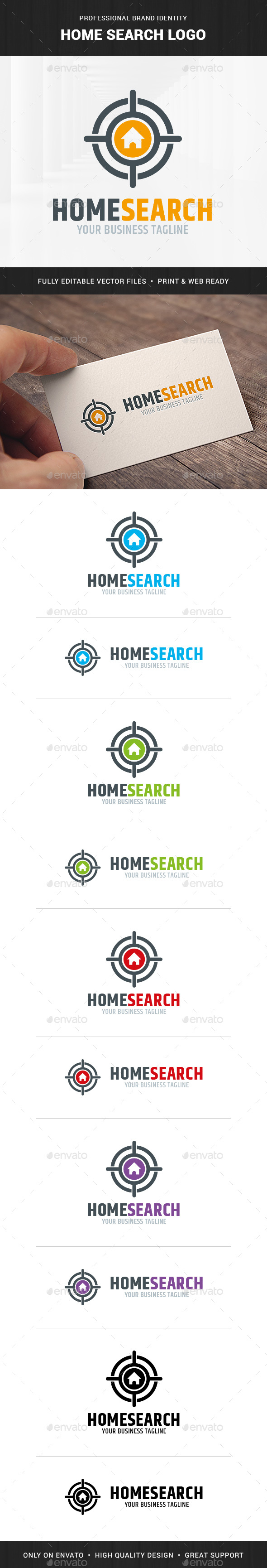 Home Search Logo Template - Objects Logo Templates