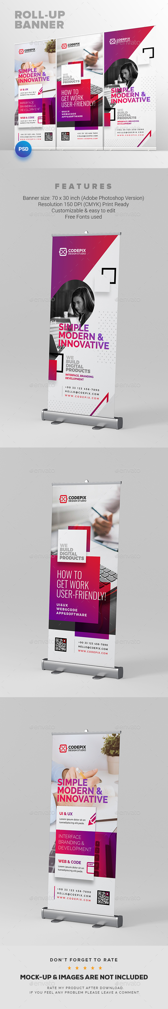 Roll-Up Banner in Signage Templates