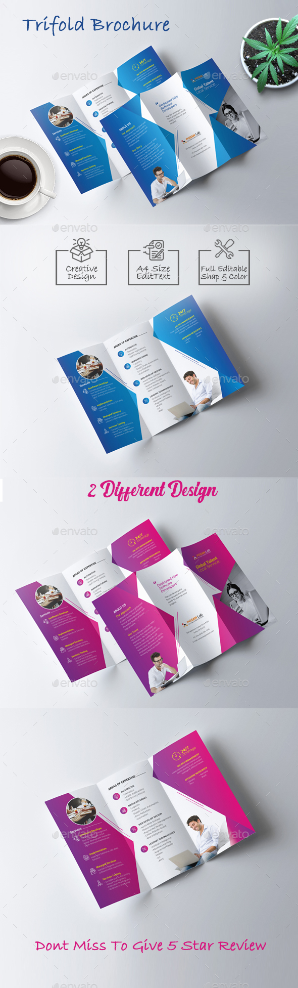 Trifold Brochure Template - Brochures Print Templates