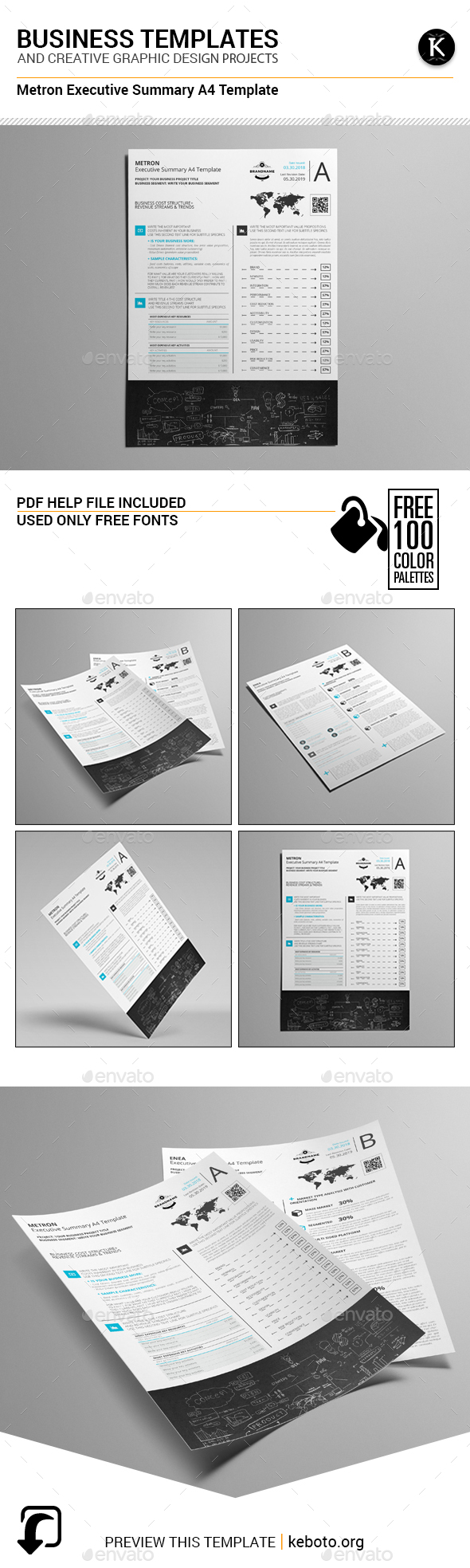Metron Executive Summary A4 Template - Miscellaneous Print Templates