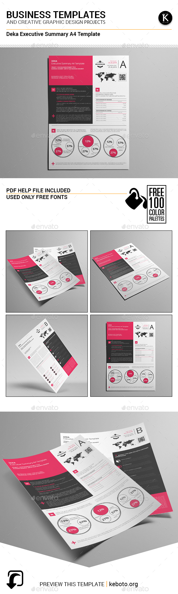 Deka Executive Summary A4 Template - Miscellaneous Print Templates