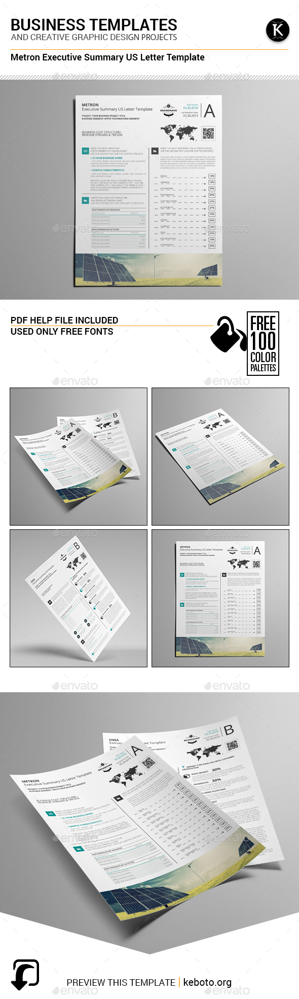 Metron Executive Summary US Letter Template - Miscellaneous Print Templates