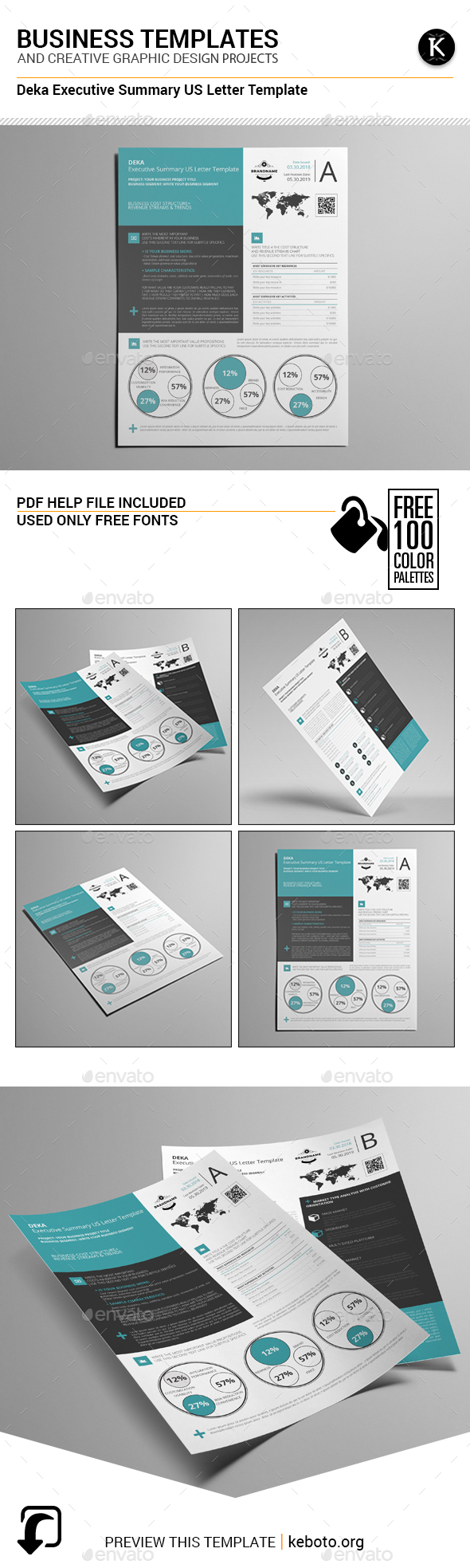 Deka Executive Summary US Letter Template - Miscellaneous Print Templates