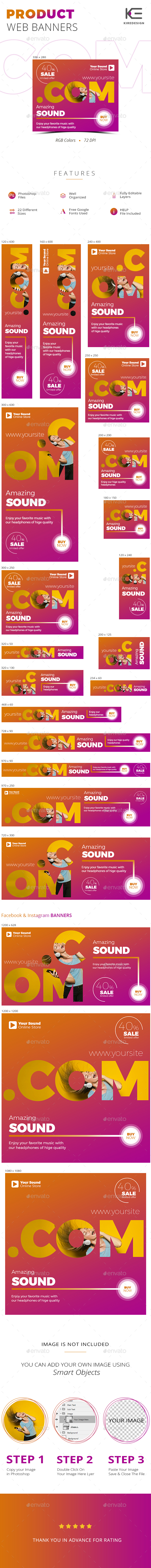 Product Web Banners - Banners & Ads Web Elements