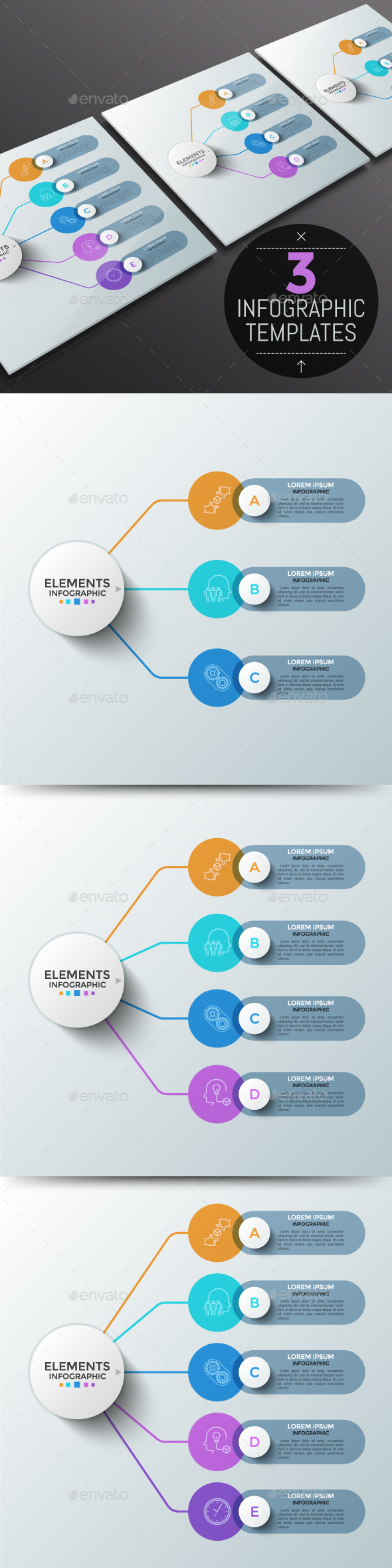 Modern Infographic Choice Templates (3 Items) - Infographics