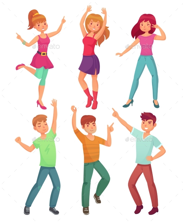 Cartoon People Dance - People Characters