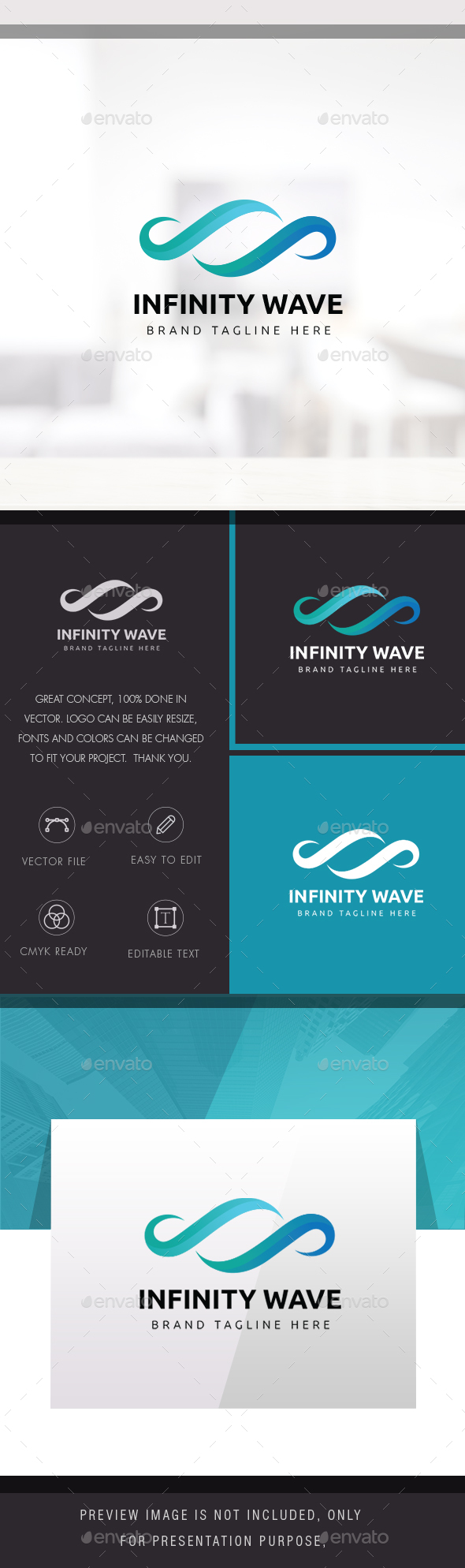 Infinity Wave Logo - Symbols Logo Templates