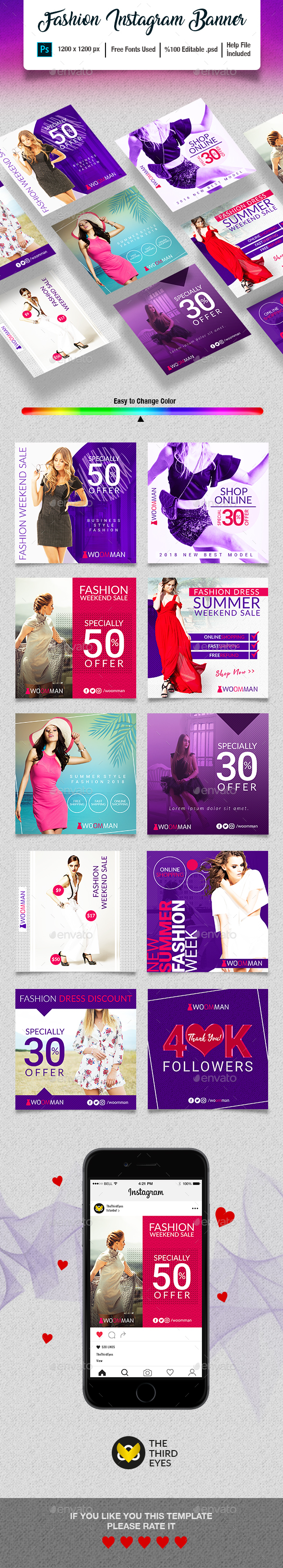 Fashion Instagram Banner - Social Media Web Elements