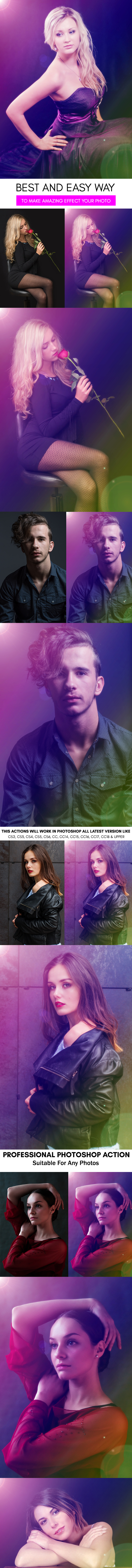Colorful Light :: Photoshop Action - Photo Effects Actions