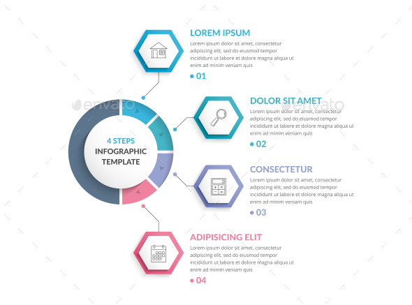 4 Steps Infographics - Infographics