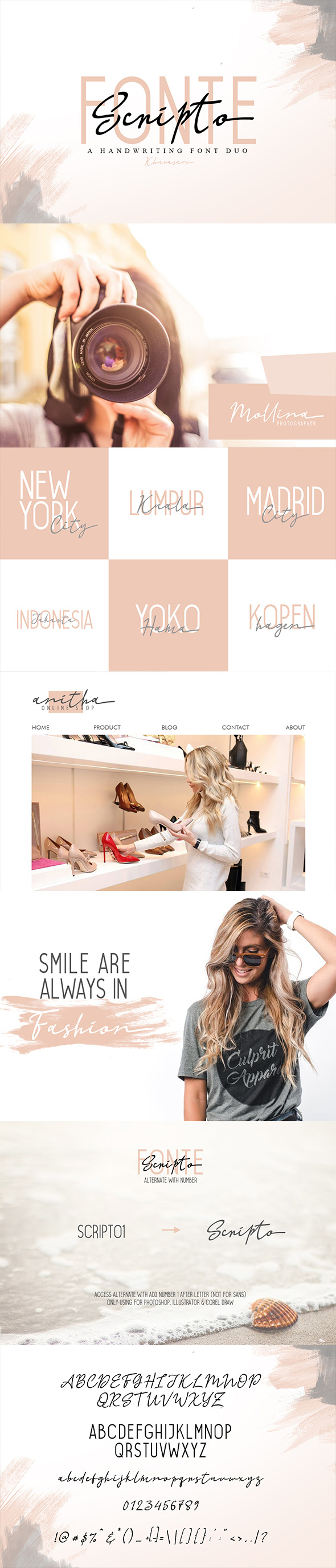 Scripto Fonte Font Duo - Script Fonts
