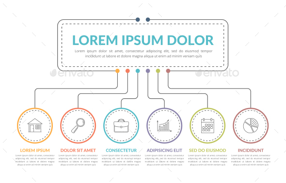 Infographic Template with Six Steps - Infographics