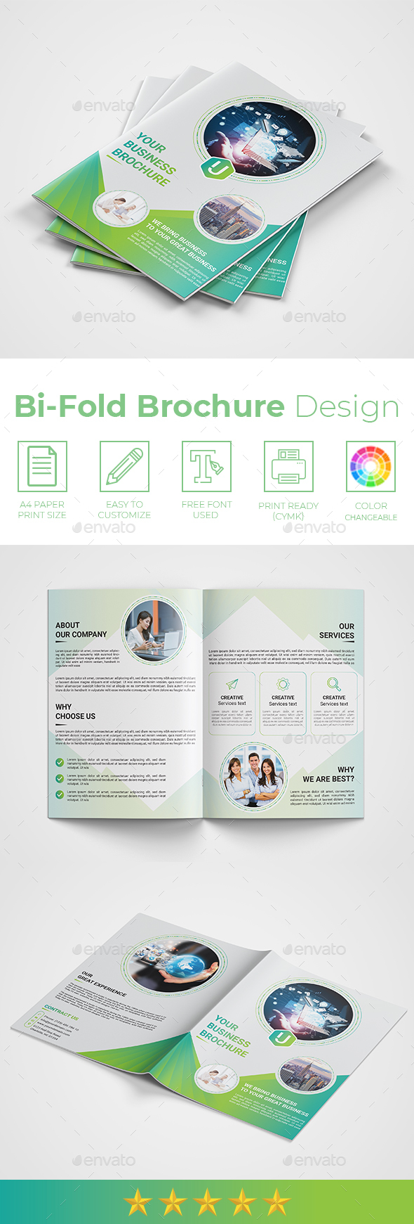 BiFold Brochure - Brochures Print Templates