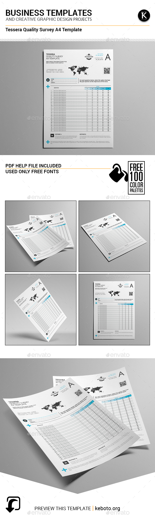 Tessera Quality Survey A4 Template - Miscellaneous Print Templates