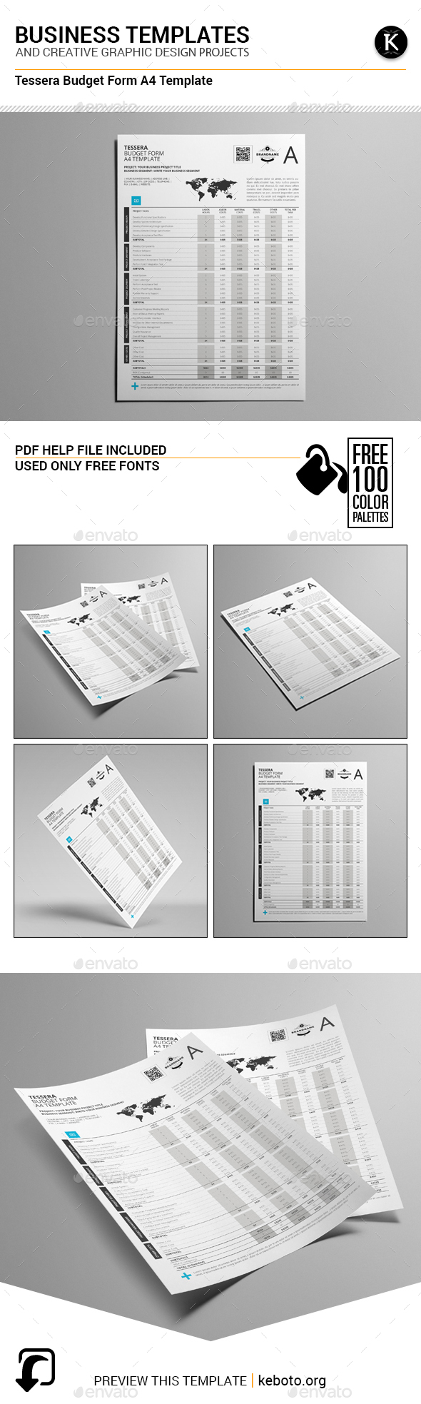Tessera Budget Form A4 Template - Miscellaneous Print Templates