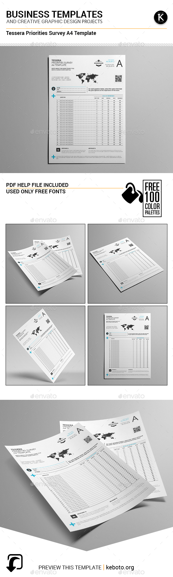 Tessera Priorities Survey A4 Template - Miscellaneous Print Templates