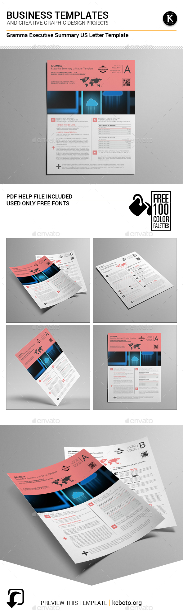 Gramma Executive Summary US Letter Template - Miscellaneous Print Templates