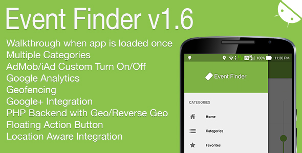 Event Finder Full Android Application v1.6 - CodeCanyon Item for Sale