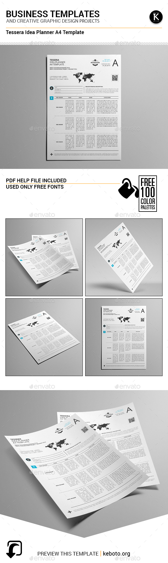 Tessera Idea Planner A4 Template - Miscellaneous Print Templates