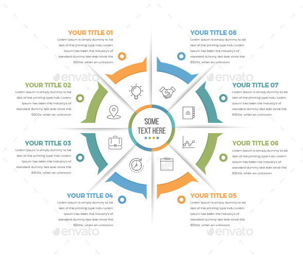 Business Circle Infographics with 08 Steps - Infographics