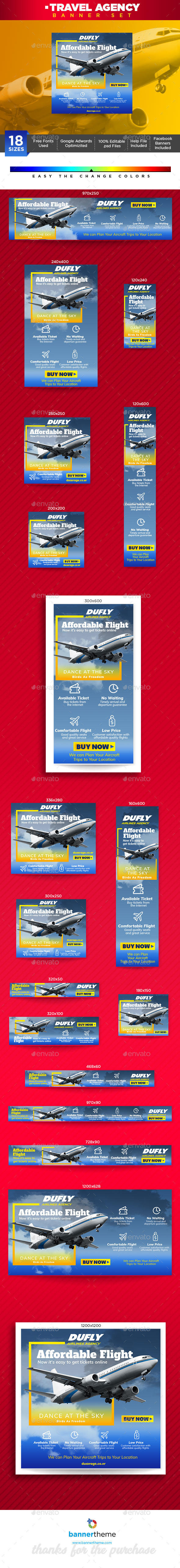 Travel Agency Banner - Banners & Ads Web Elements