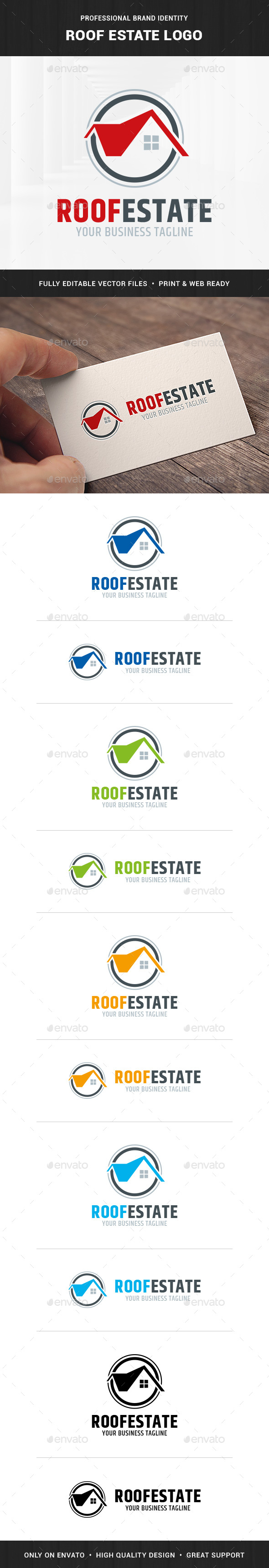 Roof Estate Logo Template - Buildings Logo Templates