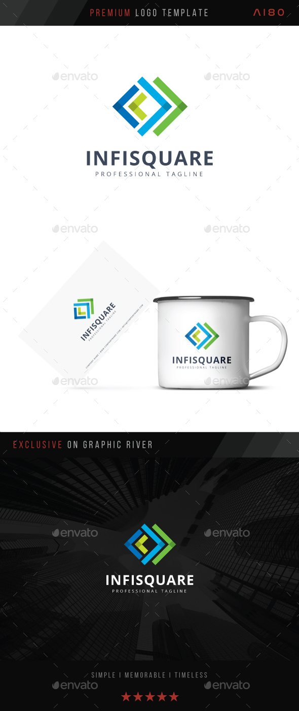Infinite Square Logo - Abstract Logo Templates