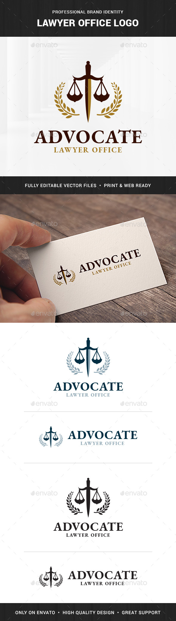 Lawyer Office Logo Template - Symbols Logo Templates