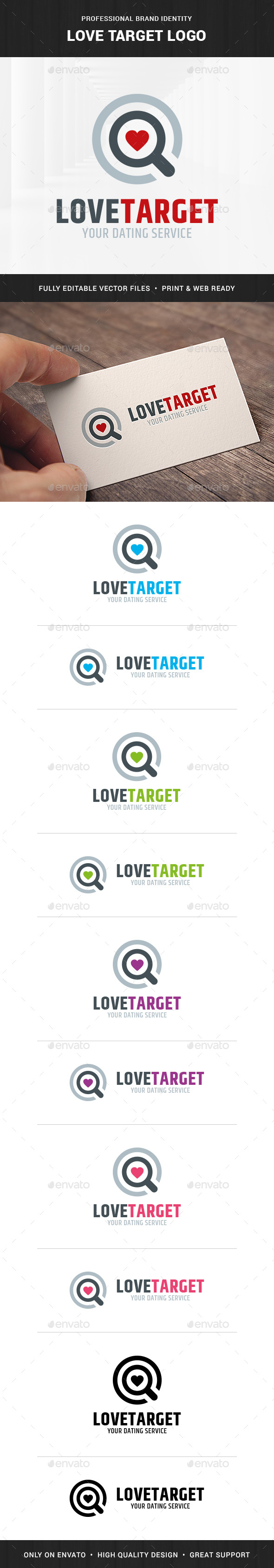 Love Target Logo Template - Symbols Logo Templates