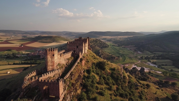 The Ruins of the Castle Riba De Santiuste of the IX Century Guadalajara Castile Spain alt